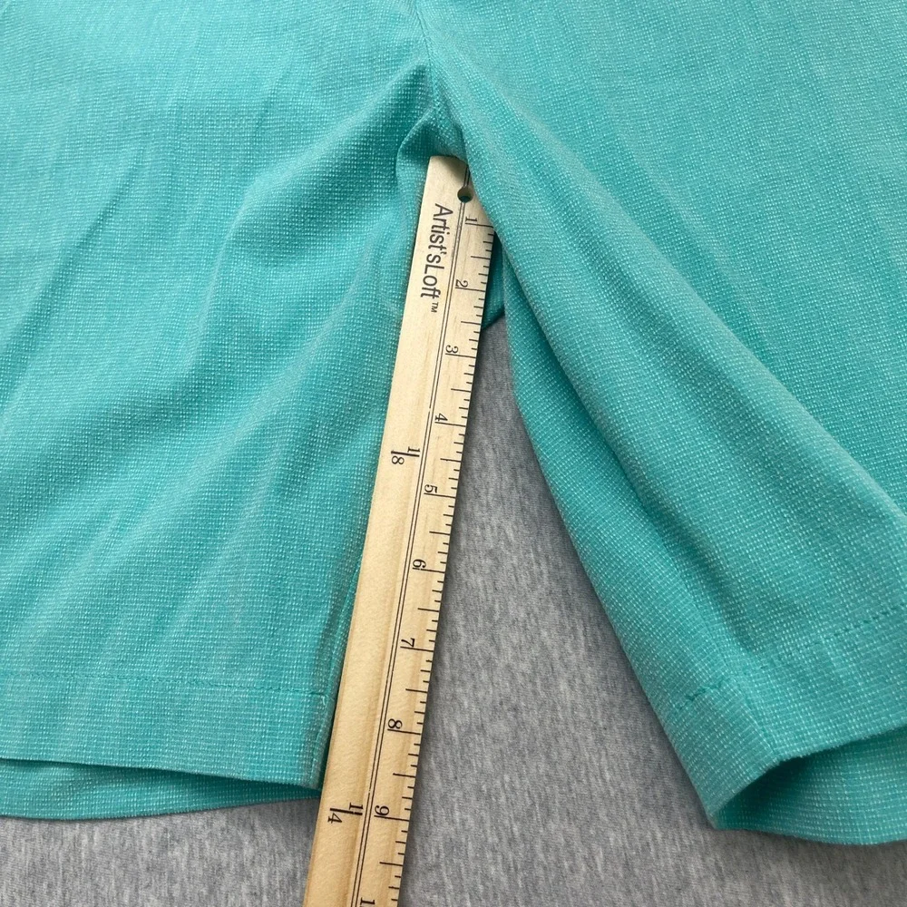 Adidas Shorts Mens 40 Golf Performance Teal Textured Micro-Grid EUC